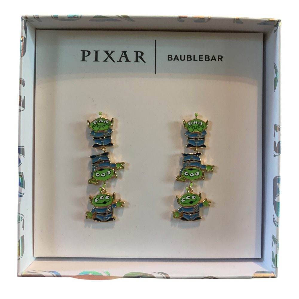 Pixar Toy Story Alien Baublebar Dangle Drop Earrings Women's
